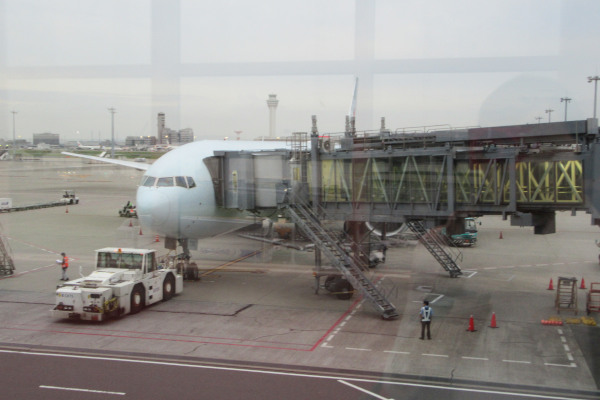 羽田空港でのエアカナダ便