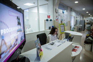 受付エリアの様子