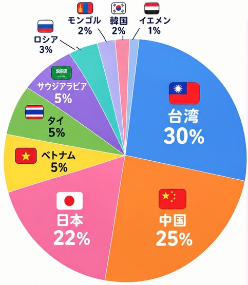 2026年10月時点の国籍割合