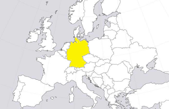 ドイツはヨーロッパの中央部に位置しています