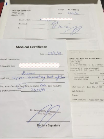 マルタの病院での診察代はクレジットカードで支払うこともできます。