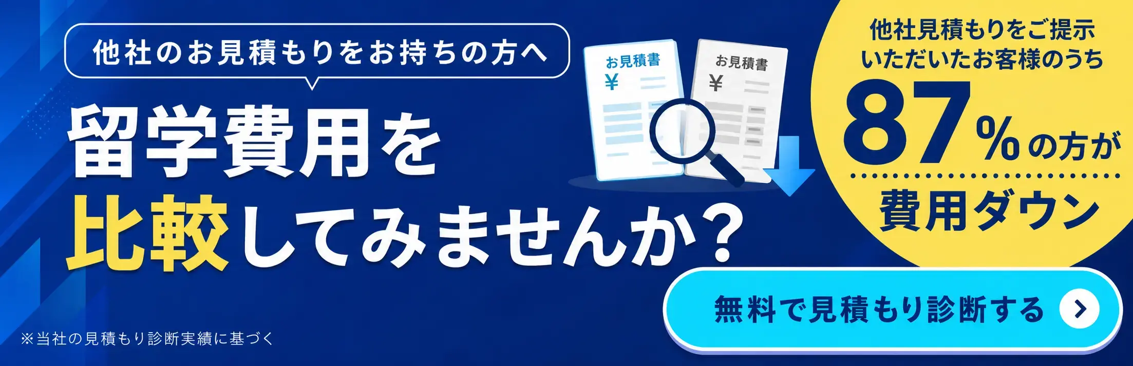 他社見積もりをご提示いただいたお客様のうち、83％の方が費用ダウン。無料で見積もり診断